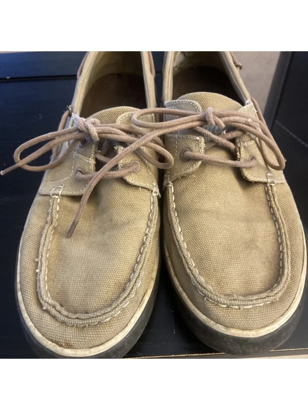 Penguin Casual Men’s Canvas Boat Shoes in Tan size 10 M
